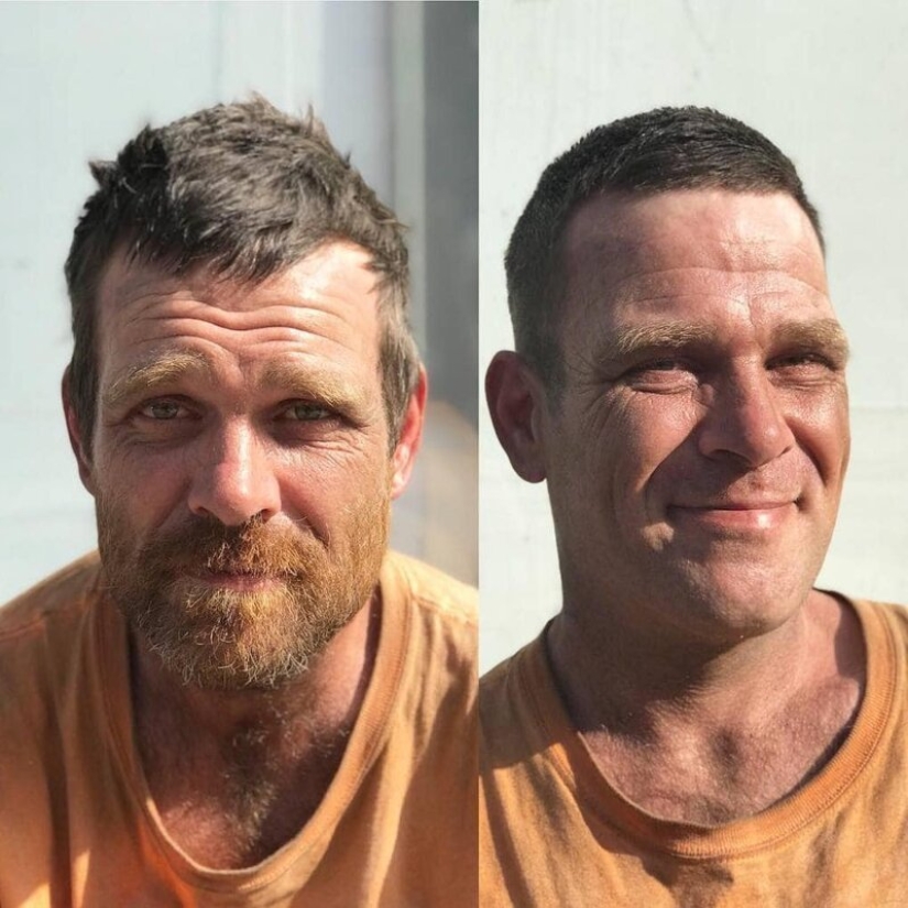 Cortes de pelo gratis para personas sin hogar: un barbero convierte a vagabundos en verdaderas bellezas
