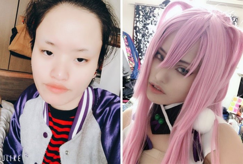 "Cosplay on/off": Japanese show their photos before and after entering the image