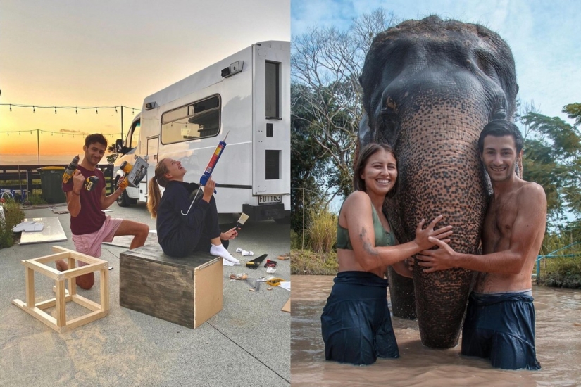 Couple turned an old ambulance into a chic home on wheels