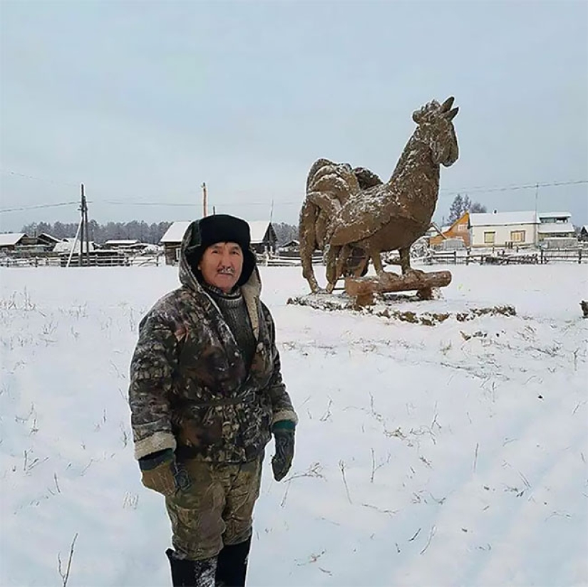 Cuando el arte huele: artesano yakut esculpe esculturas a partir de estiércol