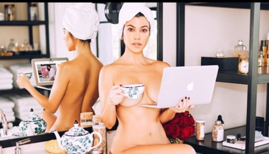 Cuerpo en acción: Kourtney Kardashian protagonizó desnuda para anunciar su propio proyecto empresarial
