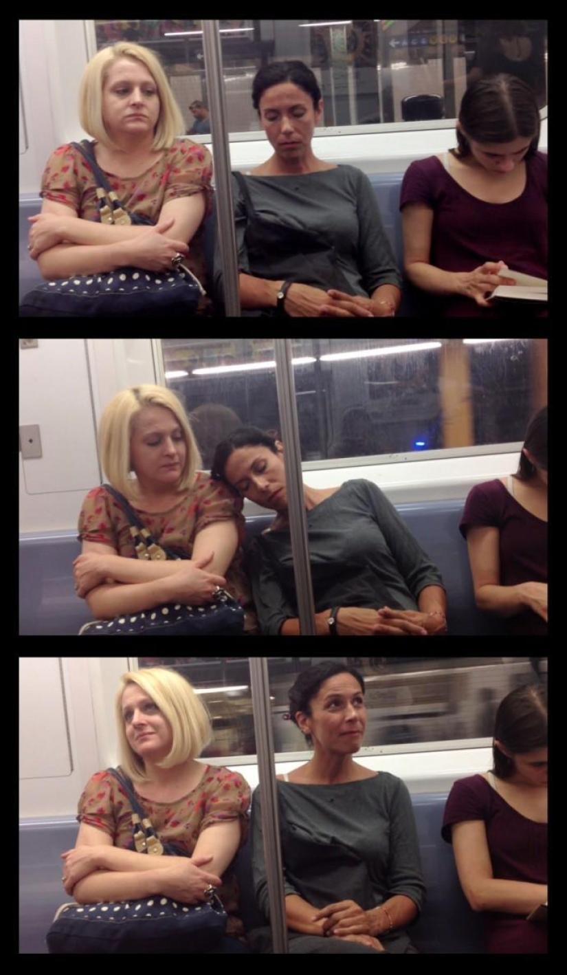Curious photos of the sleeper passengers in the subway