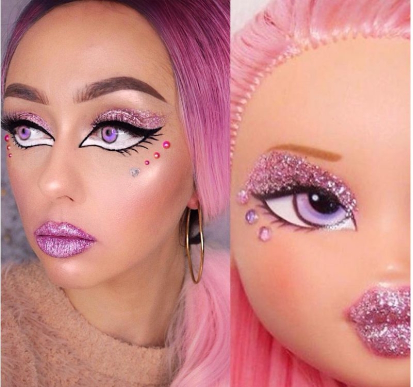 Doll face: Social media users do makeup like Bratz dolls