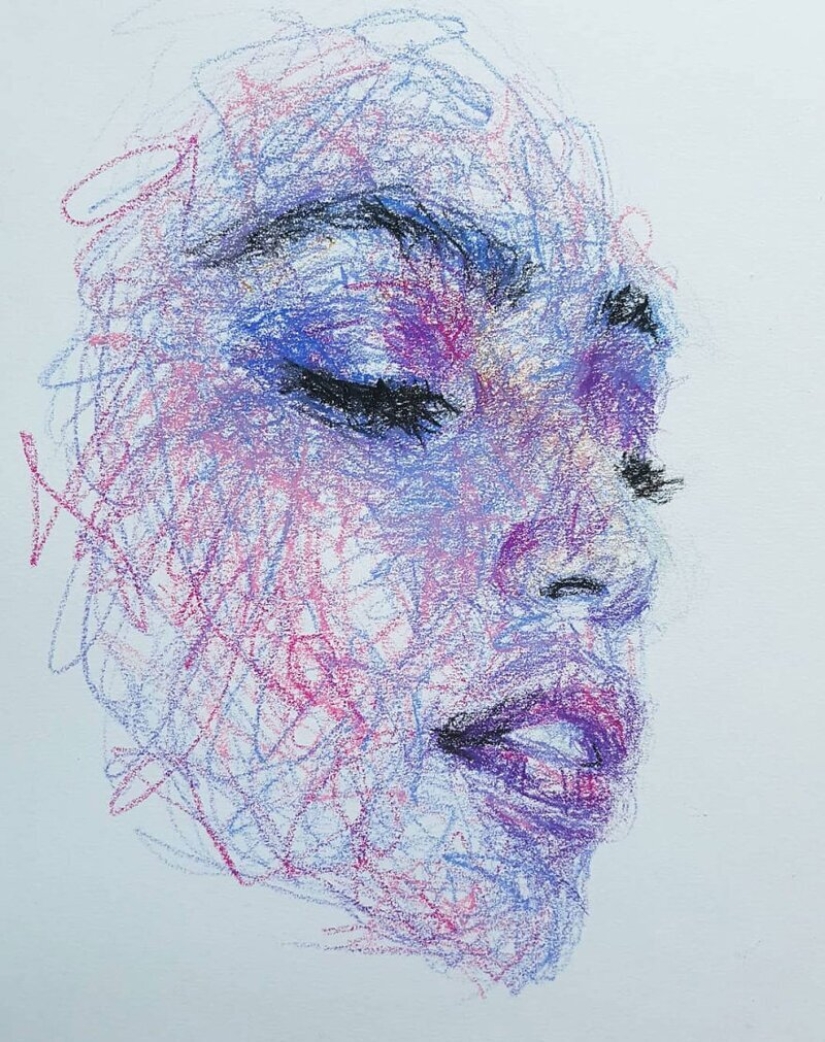 Doodle Liz Y Ahmet: artist creates unusual portraits of women from ...