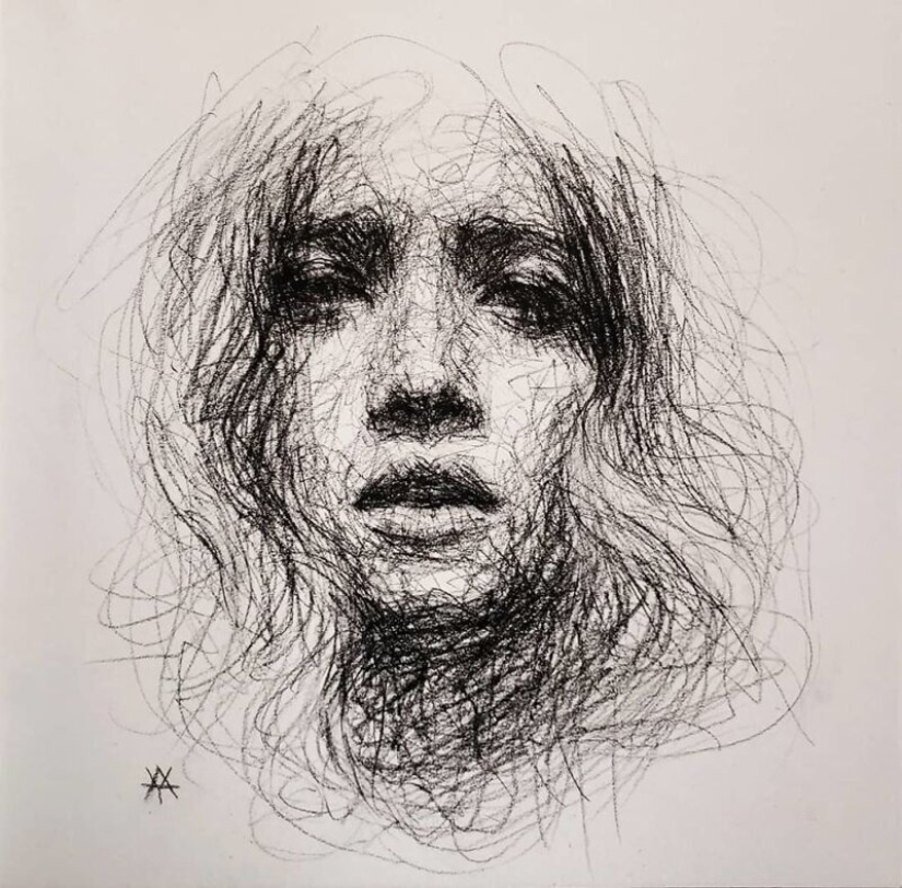 Doodle Liz Y Ahmet: artist creates unusual portraits of women from ...