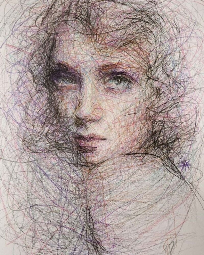 Doodle Liz Y Ahmet: artist creates unusual portraits of women from ...