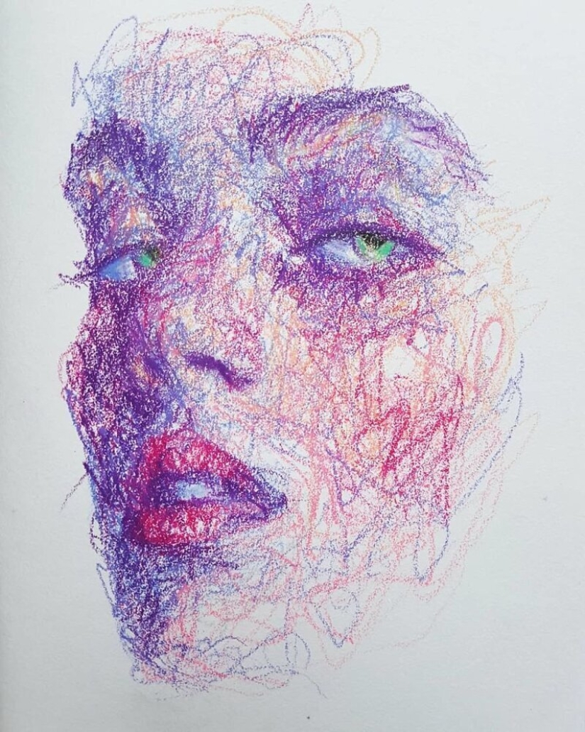 Doodle Liz Y Ahmet: artist creates unusual portraits of women from ...