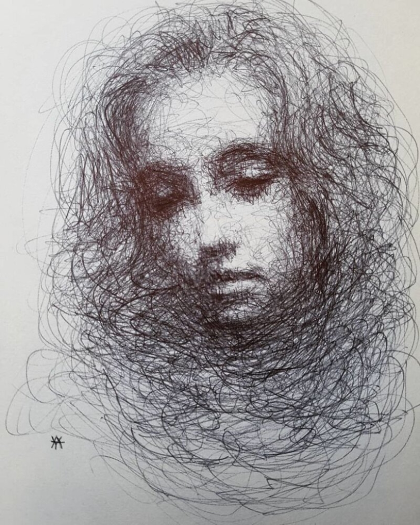 Doodle Liz Y Ahmet: artist creates unusual portraits of women from ...