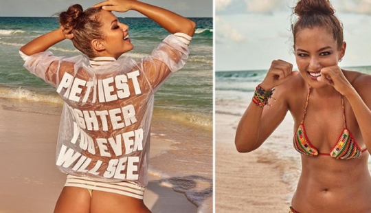 Dos en uno: Modelo sexy y luchadora de Muay Thai en la portada de Sports Illustrated Dos en uno: Modelo sexy y luchadora de Muay Thai en la portada de Sports Illustrated