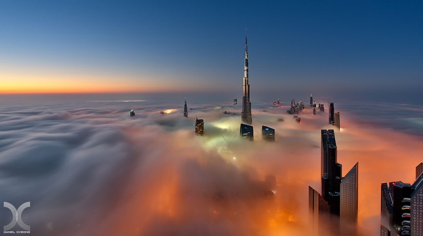 Dubai shrouded in mist
