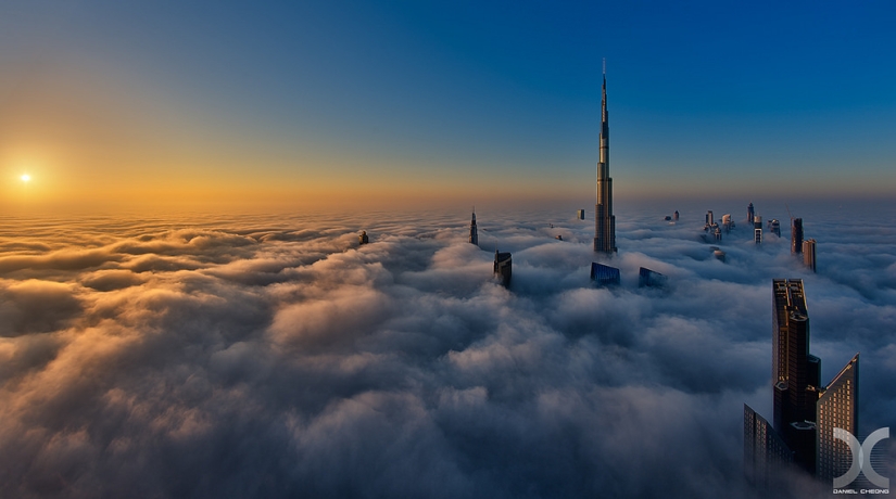 Dubai shrouded in mist