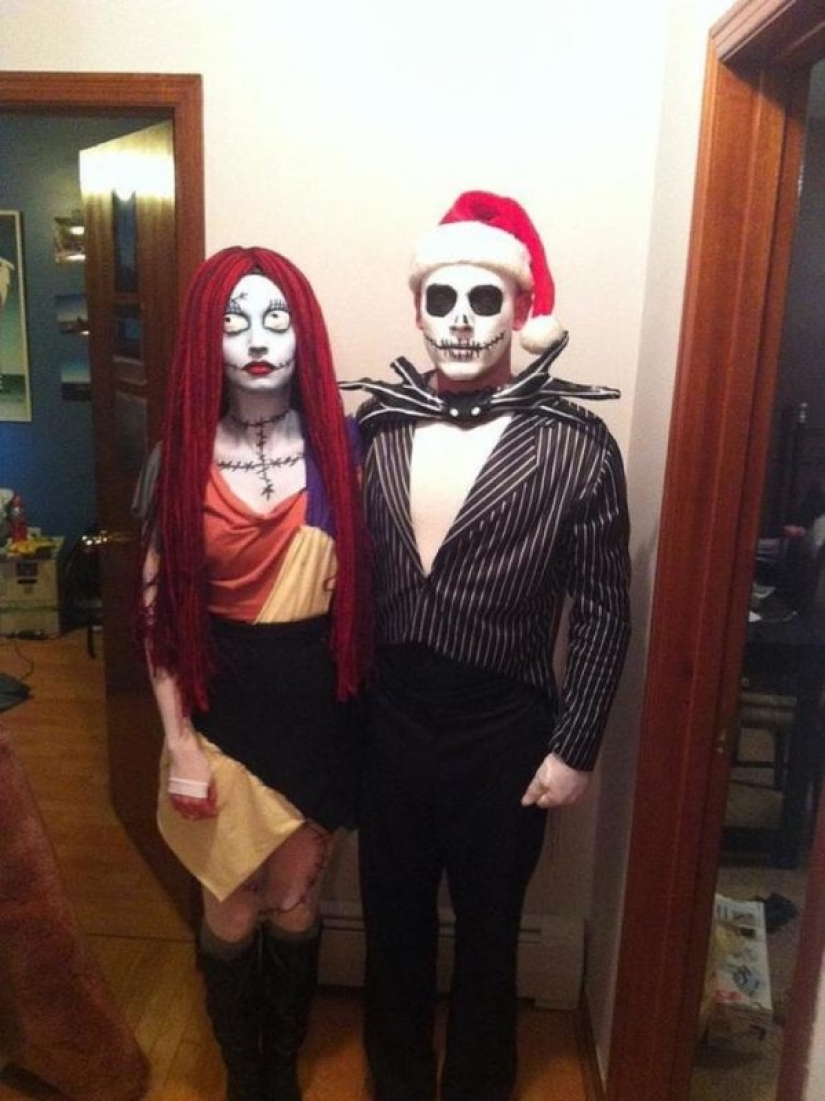 Each creature has a pair! 30 most unusual, funny and terrifying Halloween costumes for two