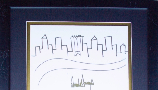 El dibujo realizado por Trump será subastado por 9.000 dólares. Pero está lejos de Medvedev El dibujo realizado por Trump será subastado por 9.000 dólares. Pero está lejos de Medvedev