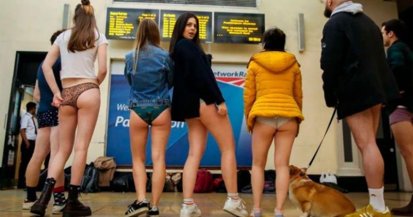 El flash mob "Metro sin pantalones" está caminando por el planeta. Este año se han unido 10 ciudades