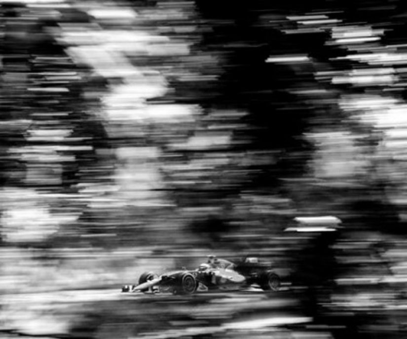 El fotógrafo fotografió la Fórmula 1 con una cámara centenaria