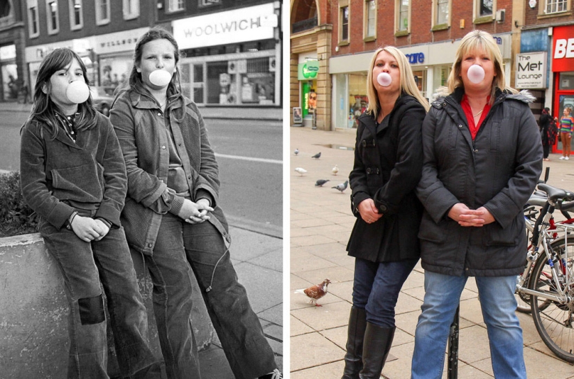 El fotógrafo toma fotos de los habitantes de un pueblo inglés muchos años después