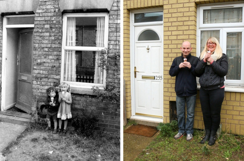 El fotógrafo toma fotos de los habitantes de un pueblo inglés muchos años después