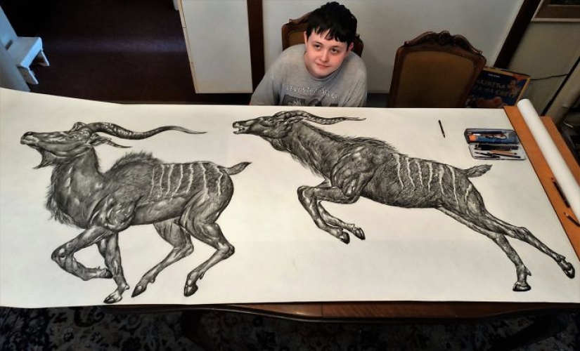 El joven serbio dibuja desde los dos años y ya está ilustrando enciclopedias