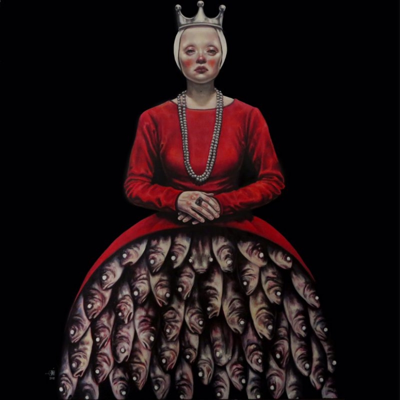 El poder y el dolor: conmovedores retratos de mujeres Iraníes artista Afarin Sajedi