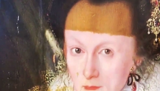 El retrato del siglo XVII se limpió de una capa de barniz y el resultado es impresionante