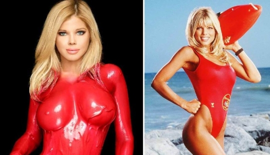 El rojo es peligroso: la belleza Donna D'Errico de "Rescuers of Malibu" se ve increíble a los 51 años