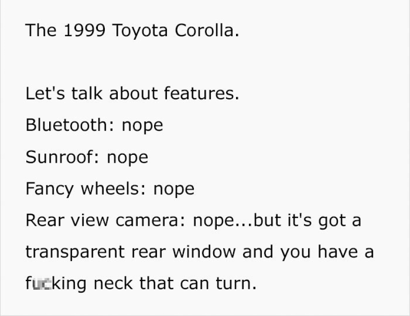 El tejano quería vender un viejo Toyota tan mal que creó una verdadera obra maestra de publicidad en el sitio de clasificados