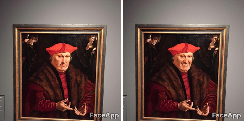 El tipo va a museos y "se burla" de retratos antiguos con la aplicación FaceApp