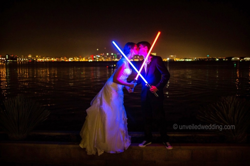 En el lado positivo: cómo fue la boda al estilo de "Star Wars"