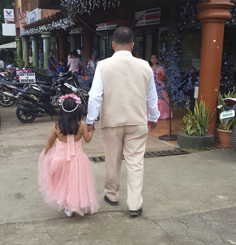 Es tan conmovedor! Filipina fotografió en secreto a su esposo e hija durante cuatro años