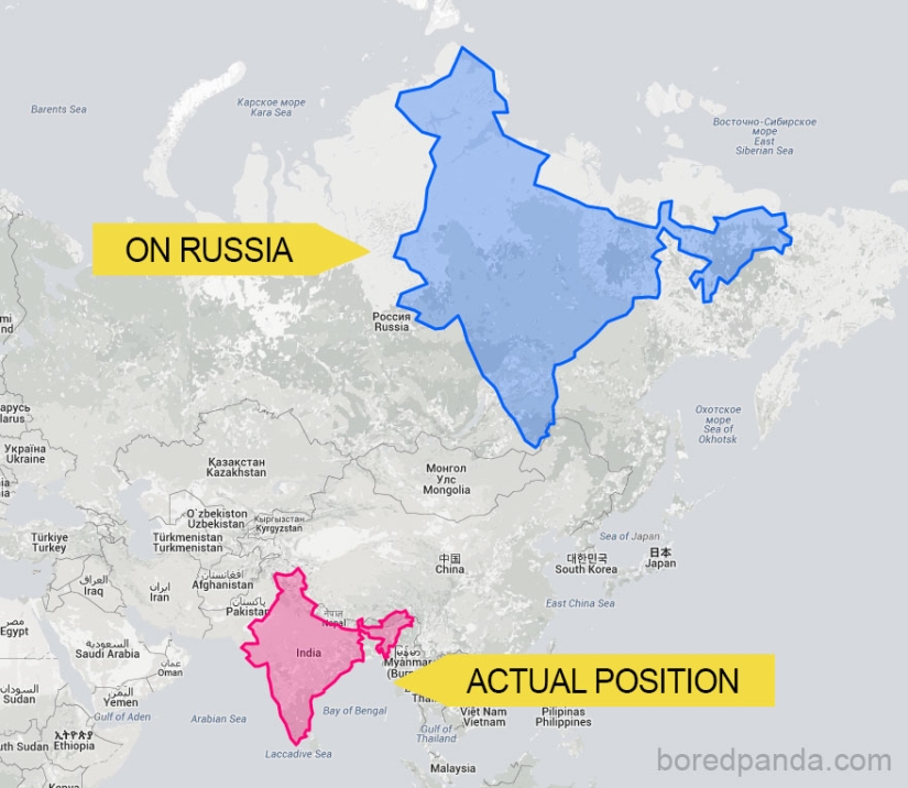 Estos mapas te permitirán ver el tamaño real de los países del mundo