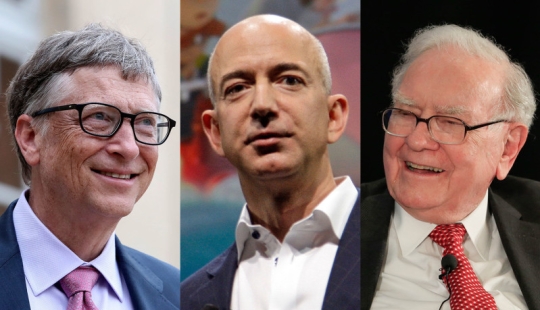 Estos tres multimillonarios resultaron ser más ricos que la mitad de la población estadounidense