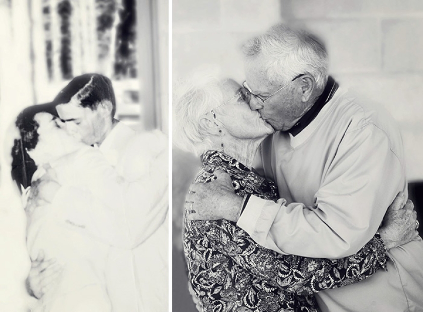 Eternal love: married couples reshoot their old photos after many years