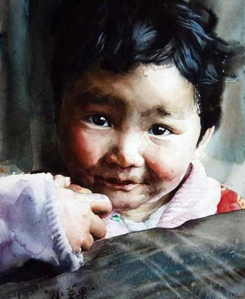 Fabulous Tibet in realistic watercolors by Liu Yunshen