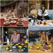 Fascinante proyecto: Lo que la gente come en diferentes países
