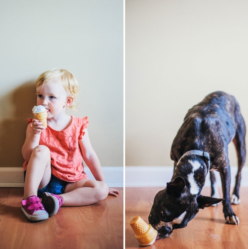 Felices juntos: una historia fotográfica sobre el crecimiento de una niña y un cachorro