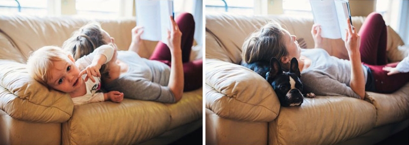 Felices juntos: una historia fotográfica sobre el crecimiento de una niña y un cachorro