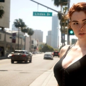 Fiery beauty Sabrina Lynn, who is good in clothes and without