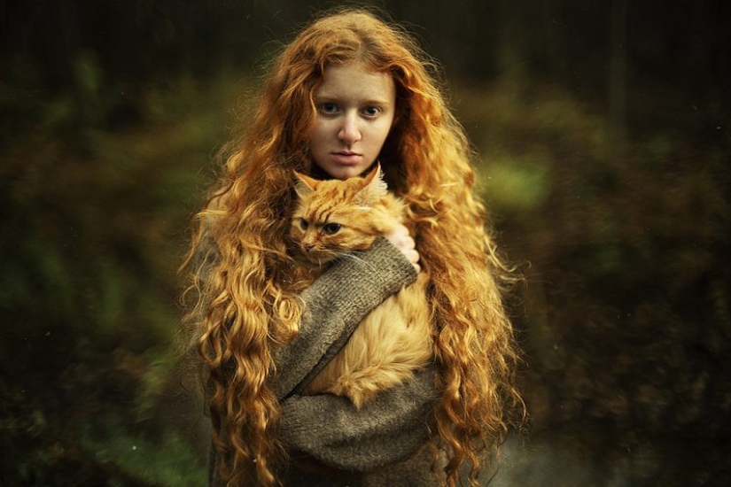 Fiery redhead beauty in the portraits of the St. Petersburg photographer Alexandra Bochkareva