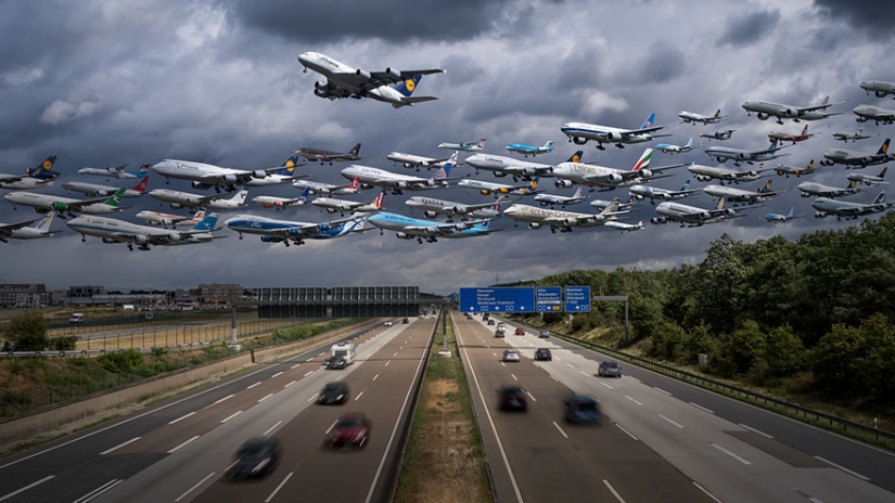 Flocks of iron birds: what traffic flows look like at airports around the world
