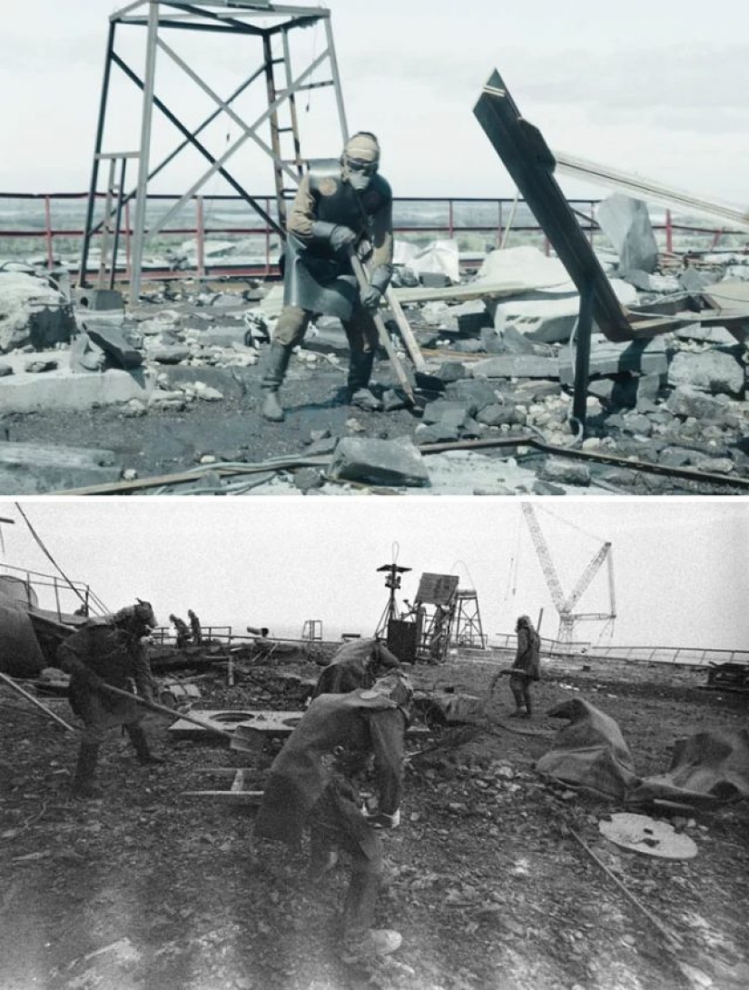 Fotos de los actores de la serie Chernobyl en comparación con los participantes reales en el accidente de Chernobyl