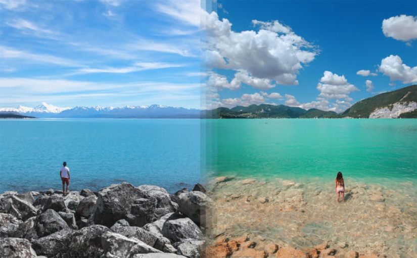 Fotos gemelas tomadas en diferentes partes del mundo