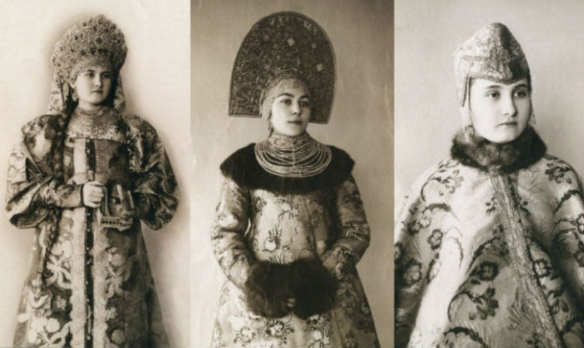 Fotos únicas de bellezas rusas con trajes populares de la Rusia prerrevolucionaria