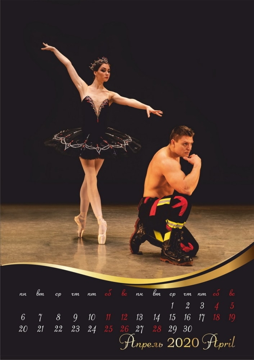 Fuerza y gracia: rescatistas del Ministerio de Situaciones de Emergencia y bailarinas del Teatro Bolshoi en un calendario conjunto