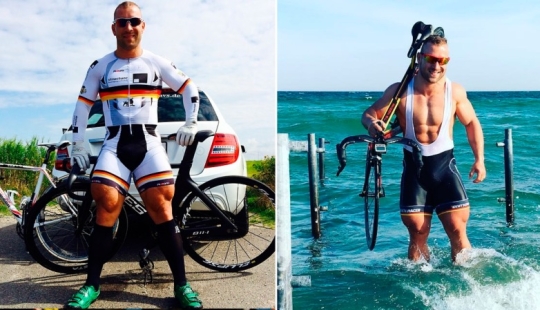 German cyclist nicknamed Quadzilla strikes with super-pumped hips