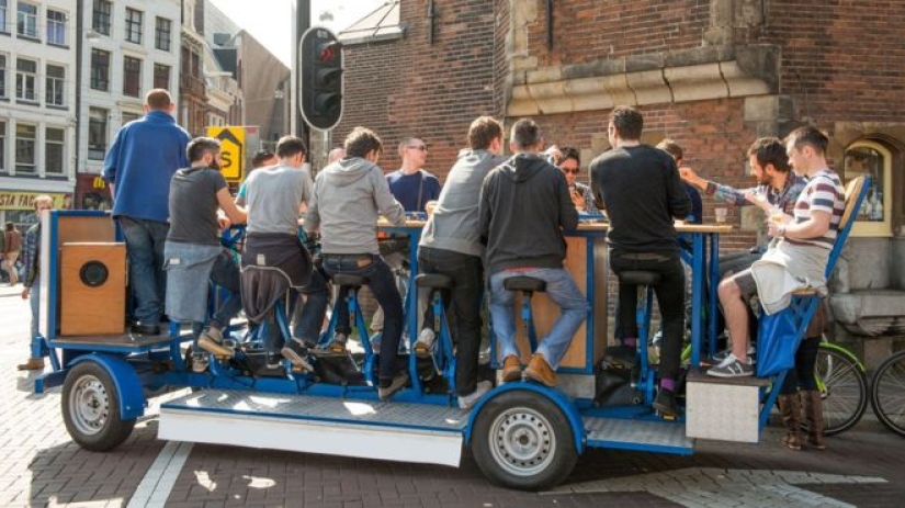 Get out of here! Amsterdam residents kicked beer bikes popular with tourists off the streets