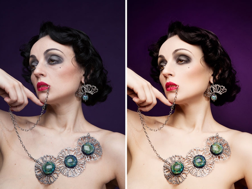 Gloss models BEFORE and AFTER photoshop: 10 photos