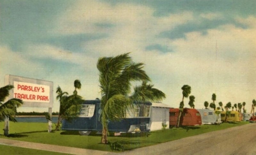 Golden tiempo sobre ruedas: American trailer parks en los 50 y 60-s