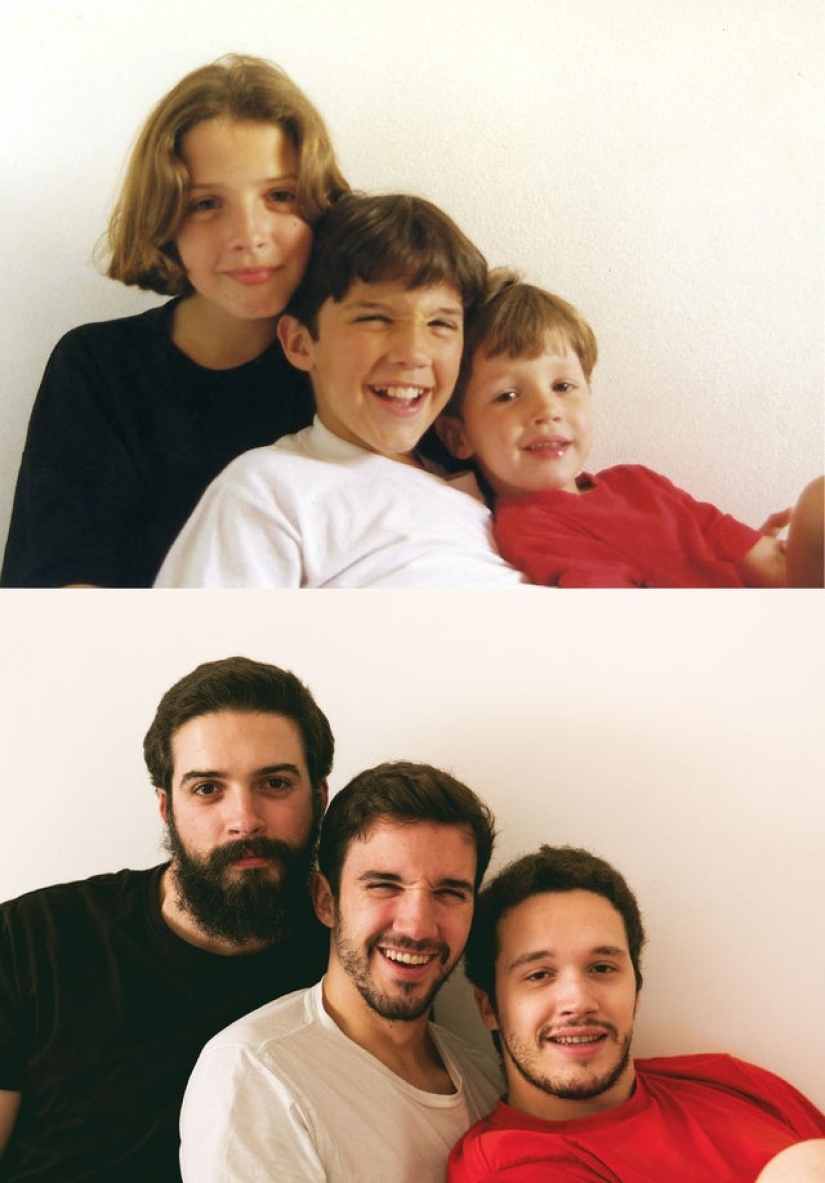 Greetings from the past: people have recreated their old photos