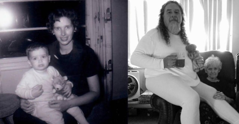 Greetings from the past: people have recreated their old photos