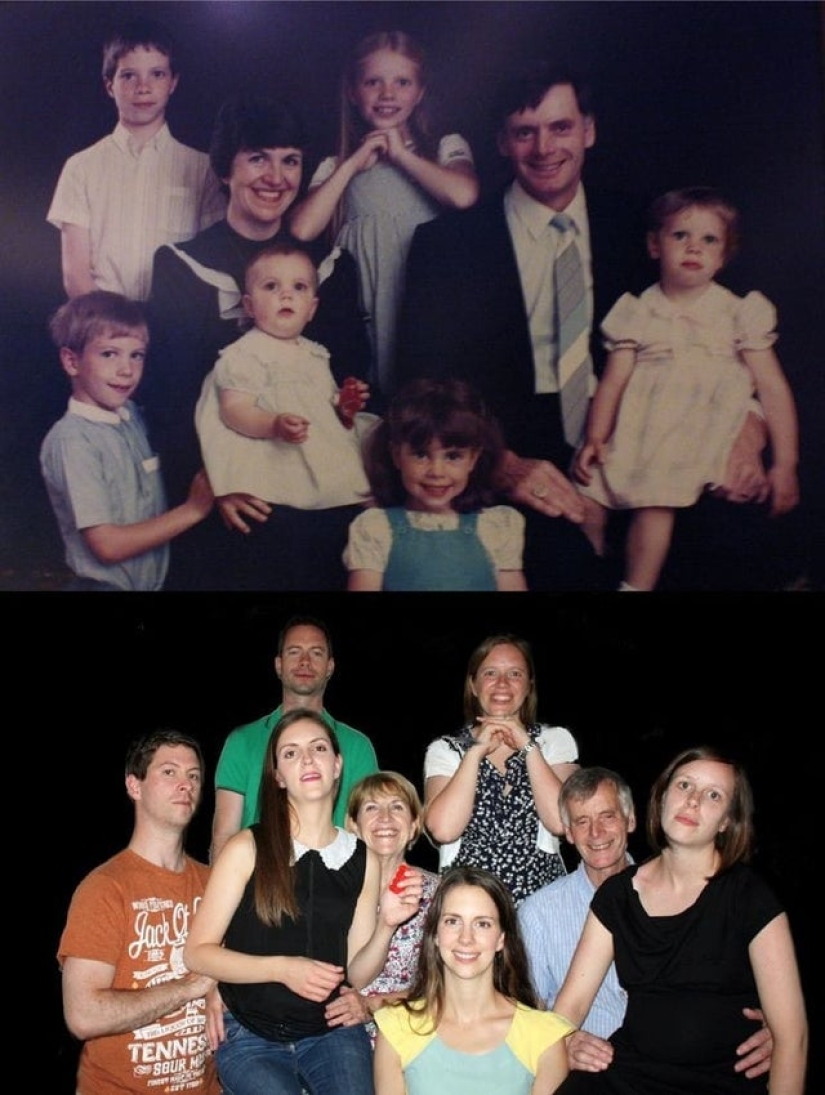 Greetings from the past: people have recreated their old photos